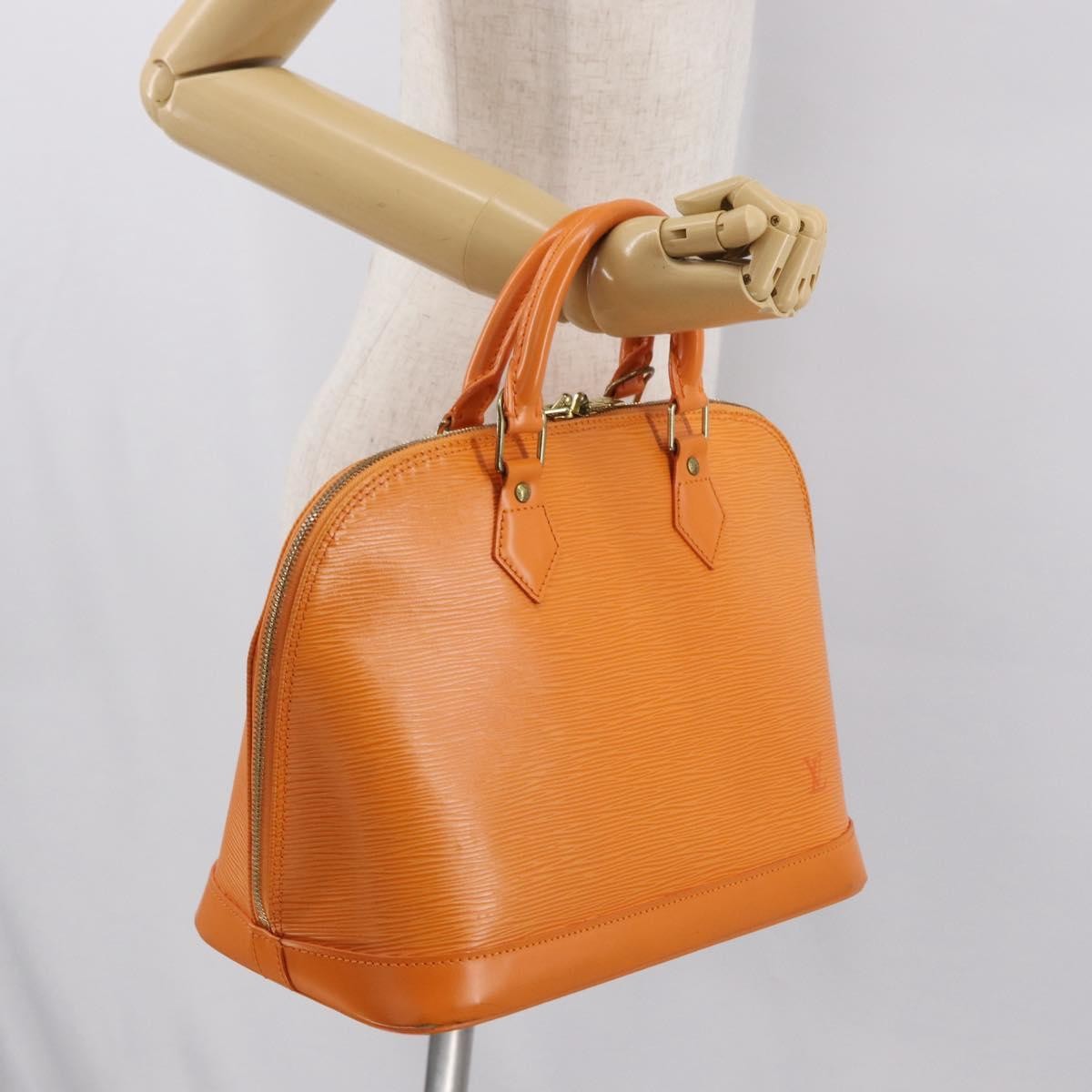 Louis Vuitton Alma Handbag Epi Leather Orange Leather Handbag (Pre-Owned)