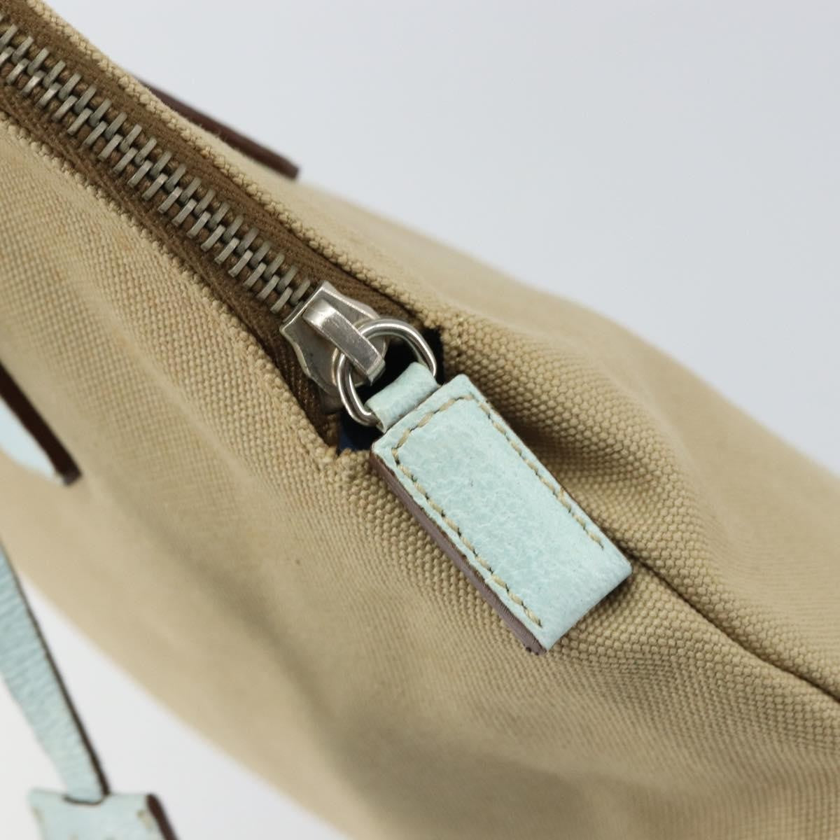 Prada Vintage Handbag Canvas Beige Canvas Handbag (Pre-Owned)