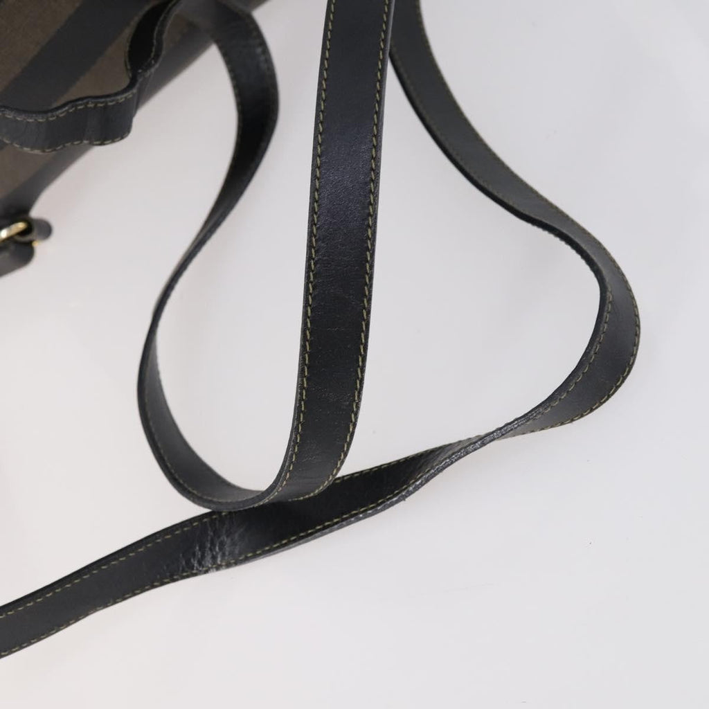 Fendi Pequin Front Pocket Backpack Coated Canvas Brown Pvc Backpack Bag (Pre-Owned)