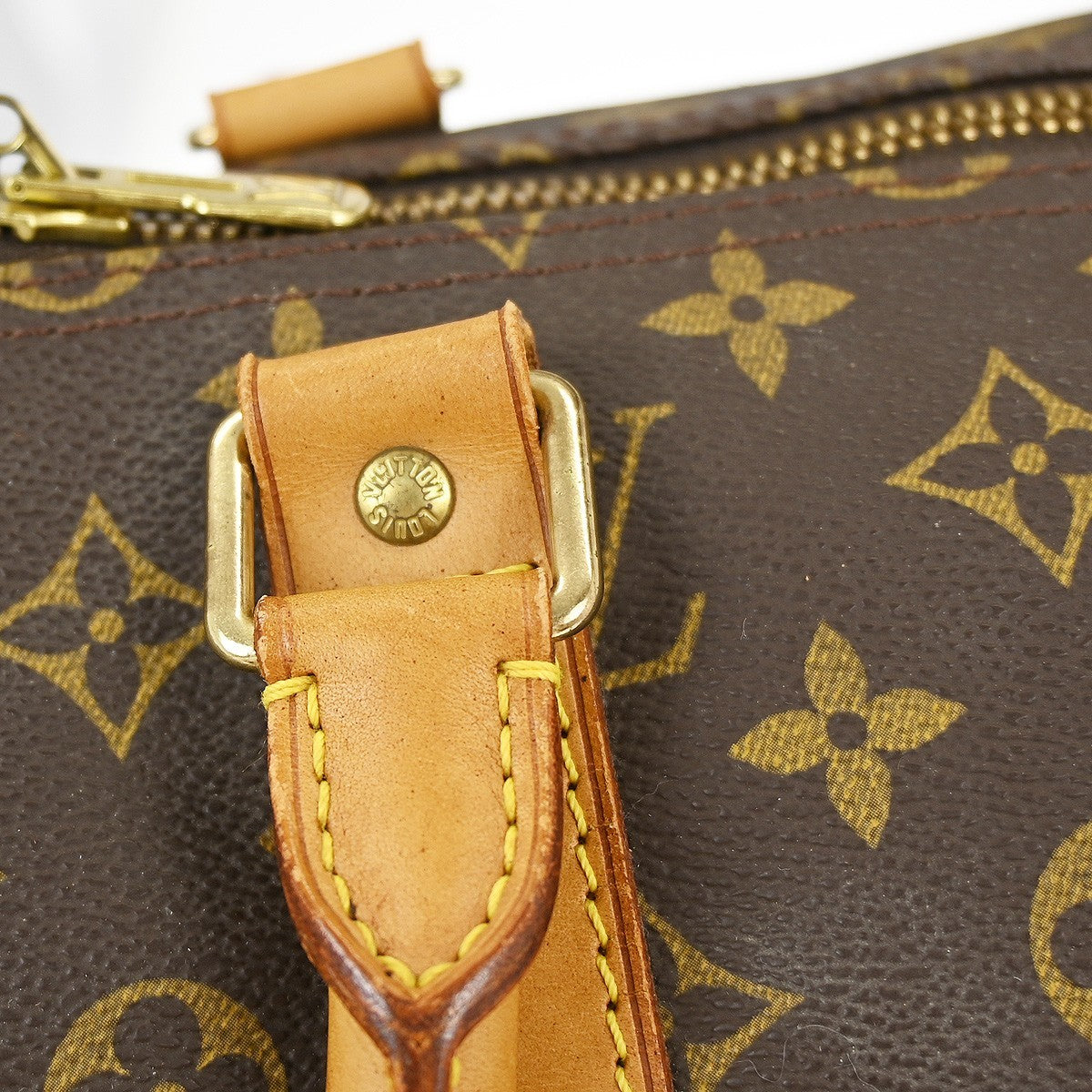 Louis Vuitton Keepall Bag Monogram Canvas Brown Canvas Travel Bag Bag (Pre-Owned)