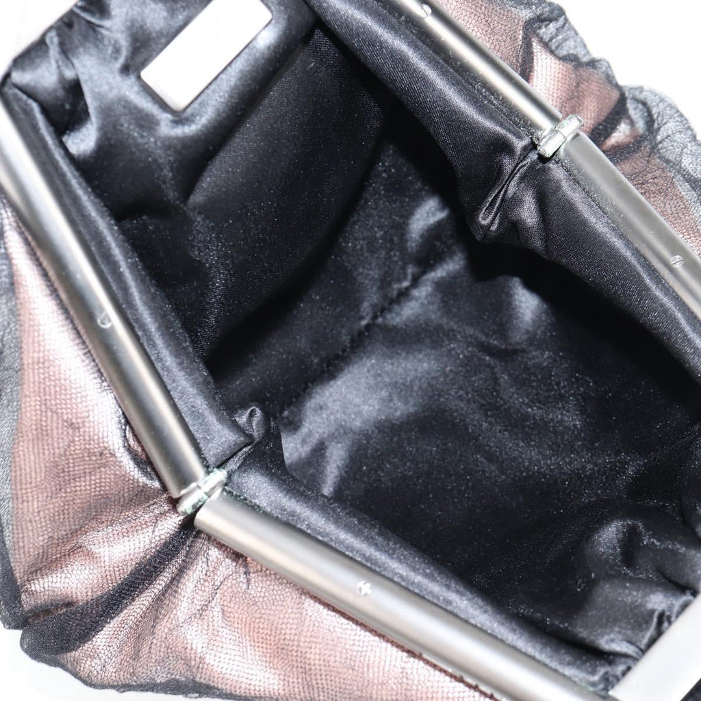Chanel Drawstring Bucket Bag Chevron Patchwork Canvas Pink Nylon Bag (Pre-Owned)