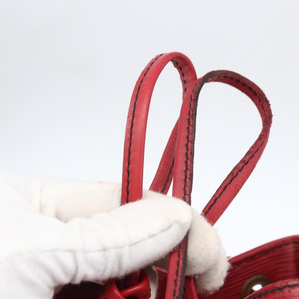 Louis Vuitton Petit Noe Nm Handbag Epi Leather Red Leather Shoulder Bag Bag (Pre-Owned)