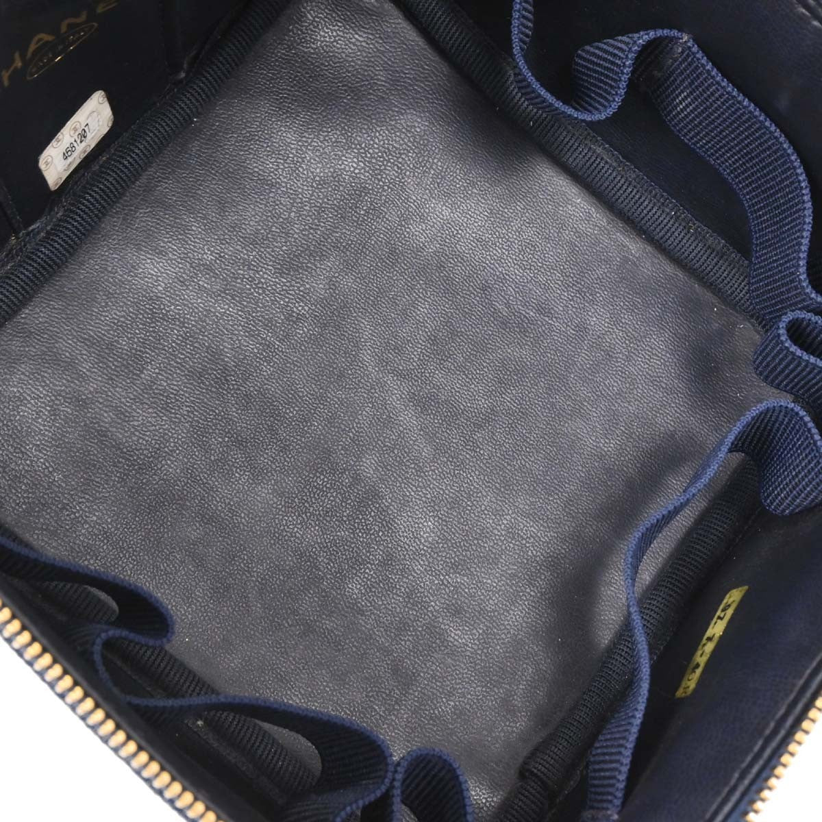 Chanel Vintage Cc Vanity Case Denim Blue Denim_Jeans Handbag (Pre-Owned)