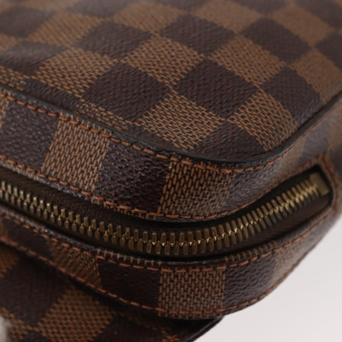 Louis Vuitton Geronimos Waist Bag Damier Brown Canvas Shoulder Bag Bag (Pre-Owned)