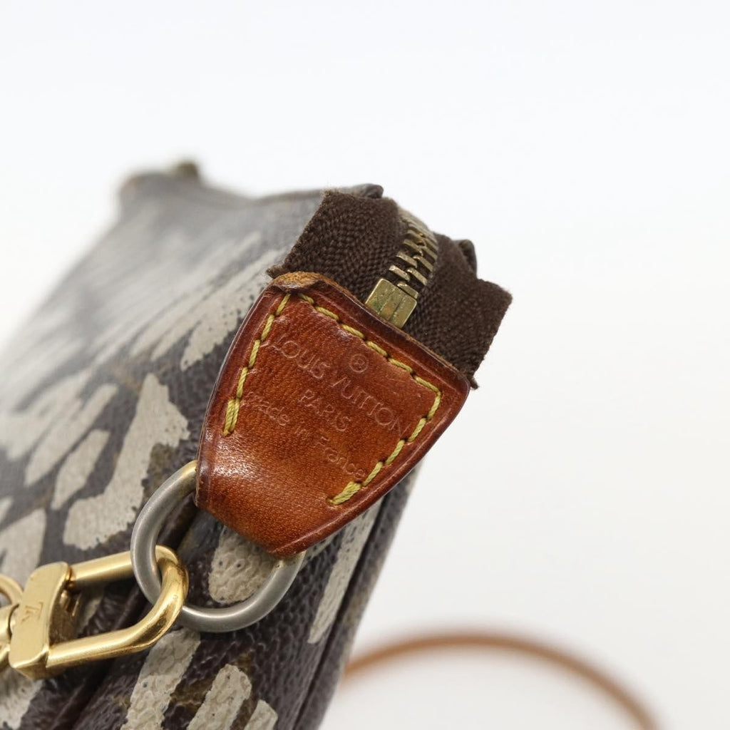 Louis Vuitton Pochette Accessoires Limited Edition Monogram Graffiti Brown Canvas Clutche & Pouche Bag (Pre-Owned)