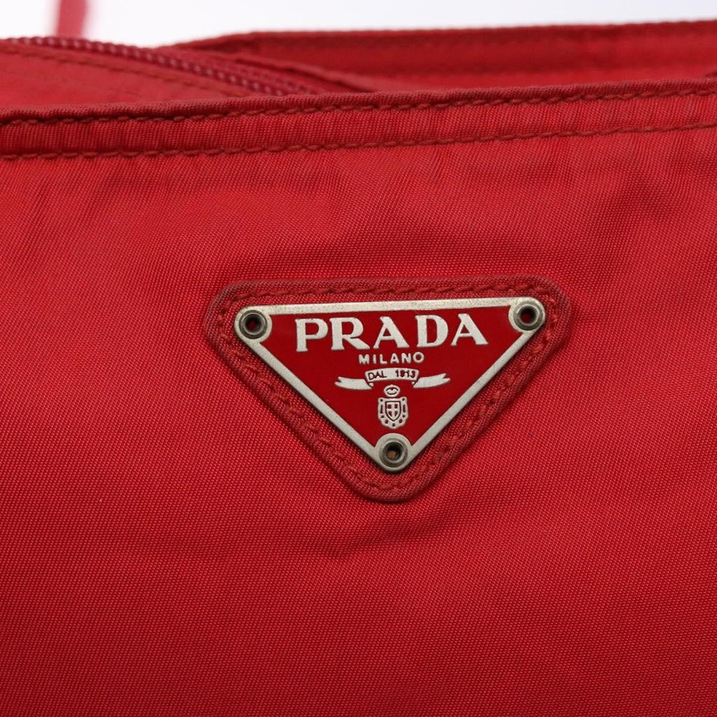 Prada Flat Messenger Bag Tessuto Red Nylon Bag (Pre-Owned)