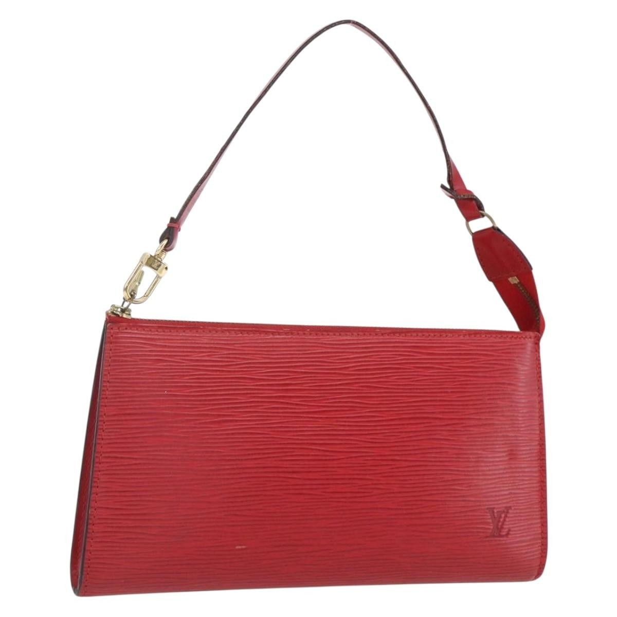 Louis Vuitton Pochette Accessoires Epi Leather Red Leather Clutche & Pouche Bag (Pre-Owned)