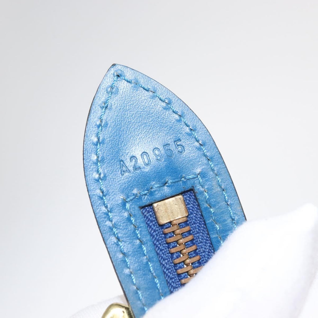 Louis Vuitton Saint Jacques Handbag Epi Leather Blue Leather Shoulder Bag Bag (Pre-Owned)