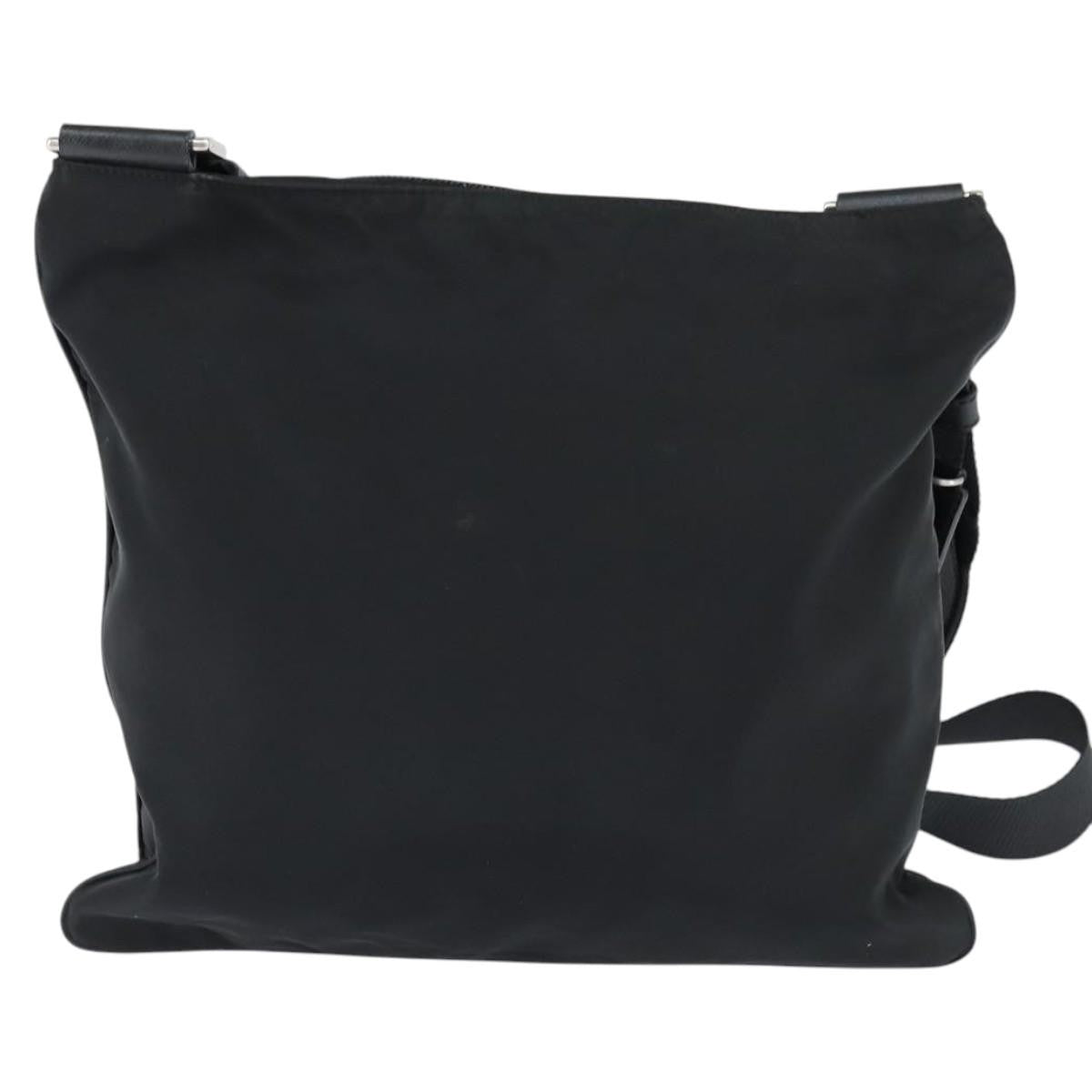 Prada Front Pocket Messenger Bag Tessuto Black Nylon Shoulder Bag Bag (Pre-Owned)