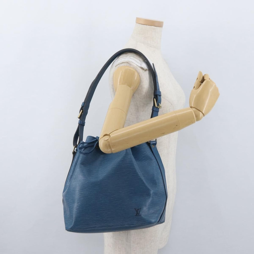 Louis Vuitton Petit Noe Handbag Epi Leather Blue Leather Shoulder Bag Bag (Pre-Owned)