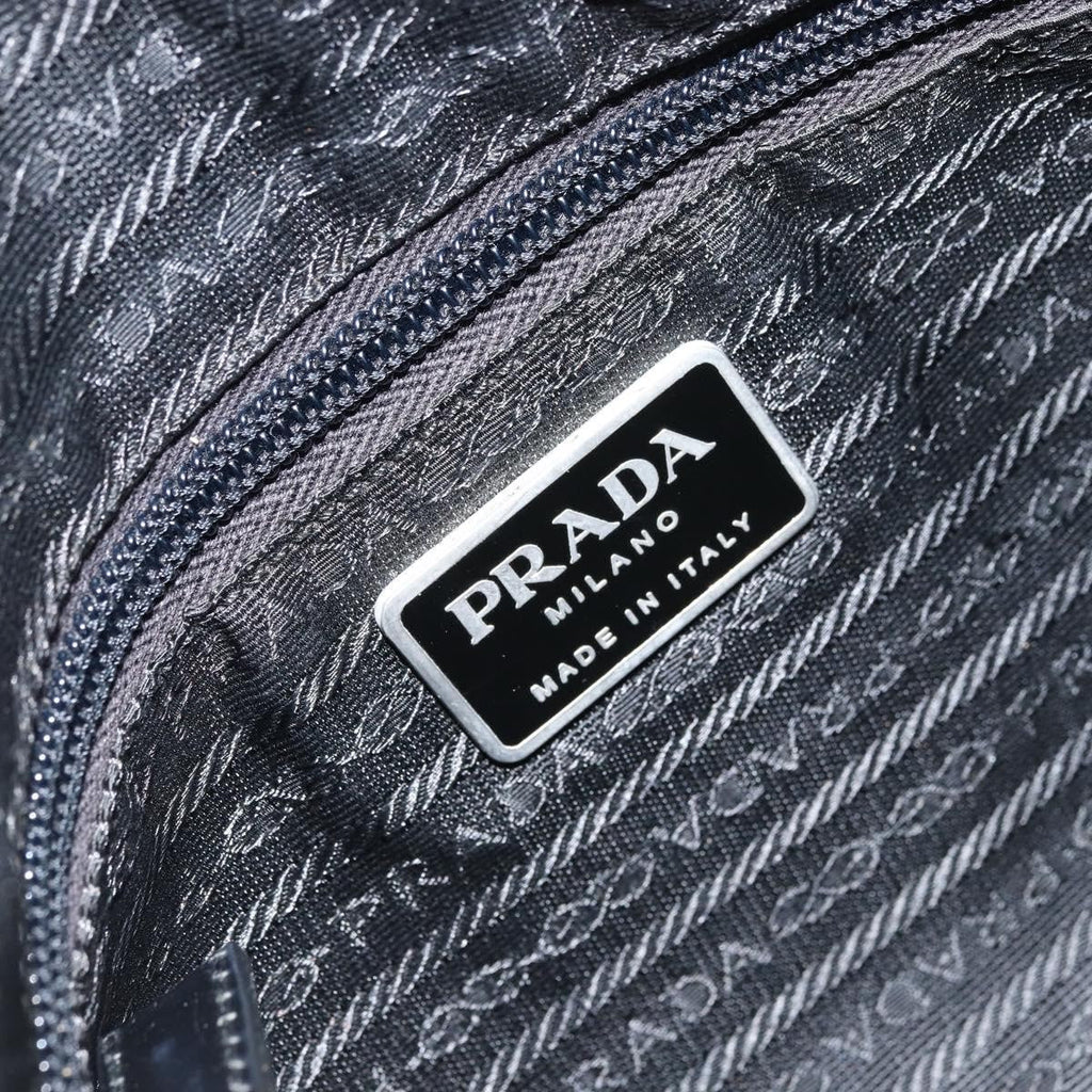 Prada Front Zip Messenger Bag Tessuto Black Nylon Shoulder Bag Bag (Pre-Owned)