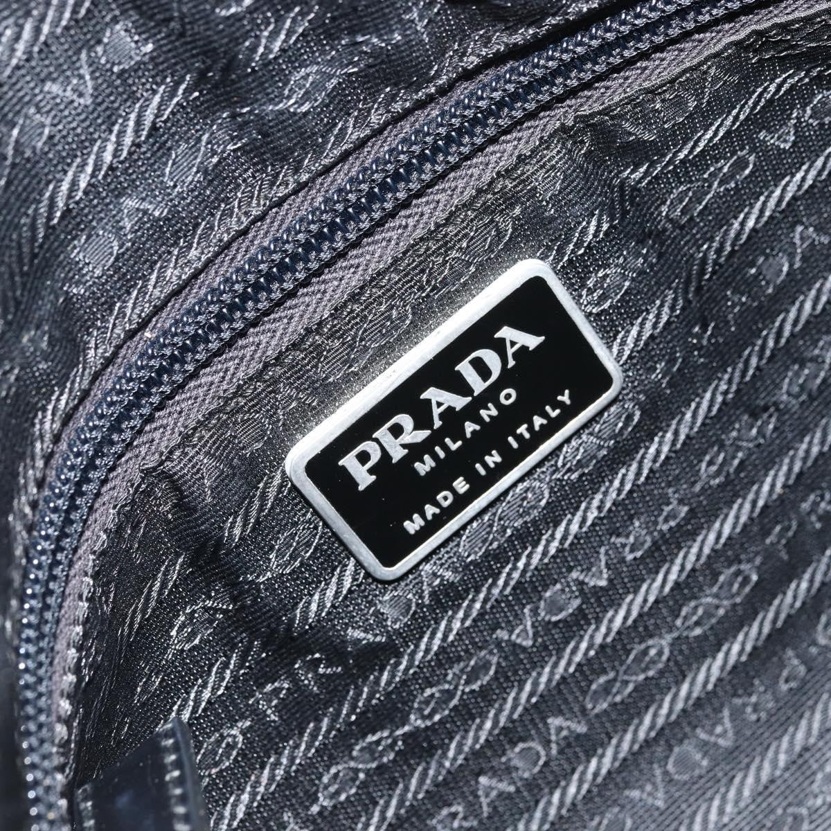 Prada Front Zip Messenger Bag Tessuto Black Nylon Shoulder Bag Bag (Pre-Owned)