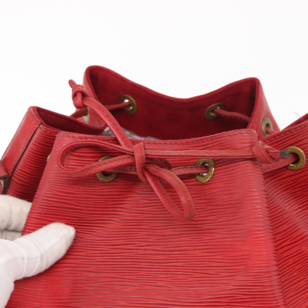Louis Vuitton Petit Noe Handbag Epi Leather Red Leather Shoulder Bag Bag (Pre-Owned)