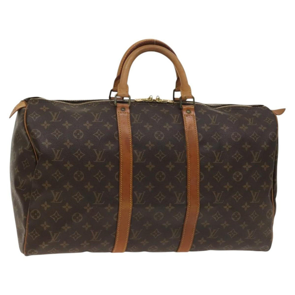 Louis Vuitton Keepall Bag Monogram Canvas Brown Canvas Travel Bag Bag (Pre-Owned)