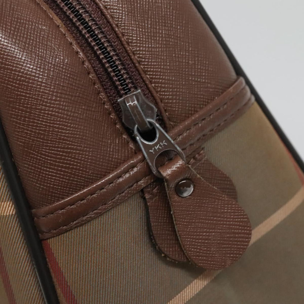 Burberry Nova Check Handbag Nova Check Canvas Beige Canvas Handbag (Pre-Owned)