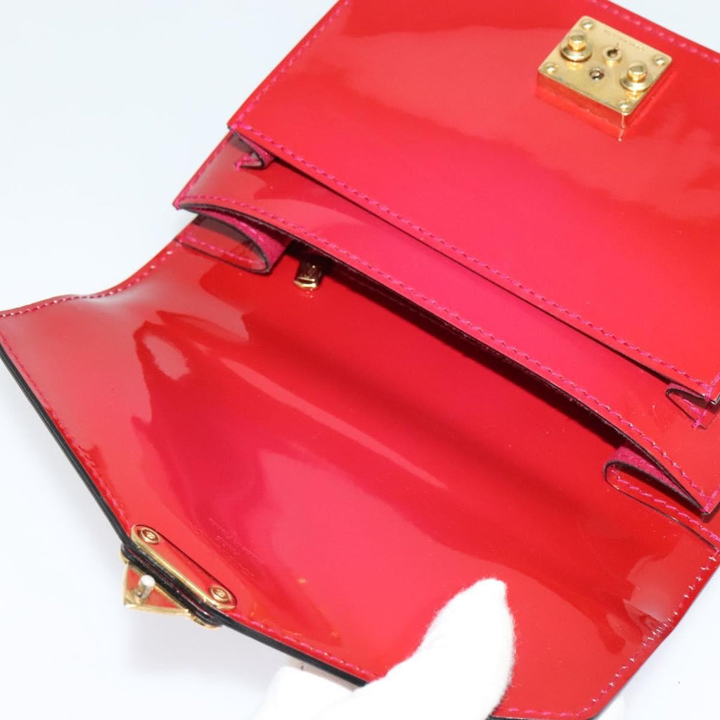 Louis Vuitton Monceau Handbag Vernis Red Patent_Leather Handbag (Pre-Owned)