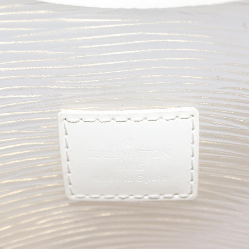 Louis Vuitton Plage Lagoon Bay Handbag Vinyl Epi Leather White Leather Handbag (Pre-Owned)