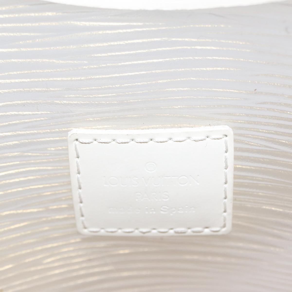 Louis Vuitton Plage Lagoon Bay Handbag Vinyl Epi Leather White Leather Handbag (Pre-Owned)