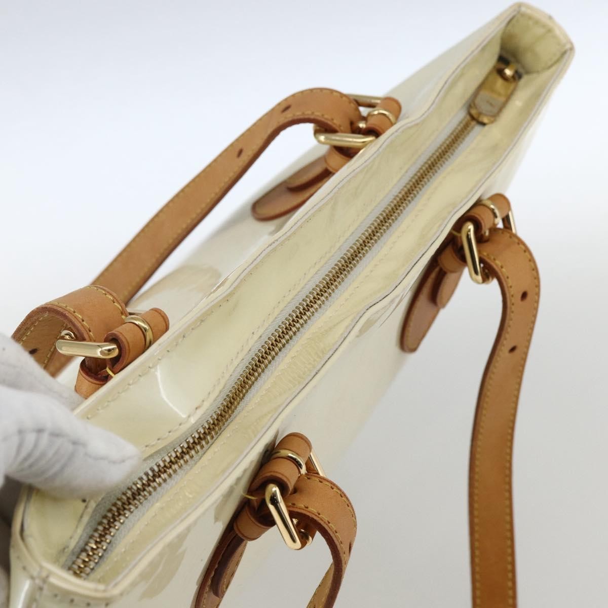 Louis Vuitton Brentwood Handbag Monogram Vernis Beige Patent_Leather Tote Bag Bag (Pre-Owned)