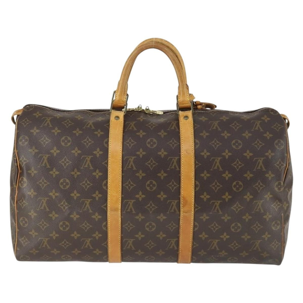 Louis Vuitton Keepall Bag Monogram Canvas Brown Canvas Travel Bag Bag (Pre-Owned)