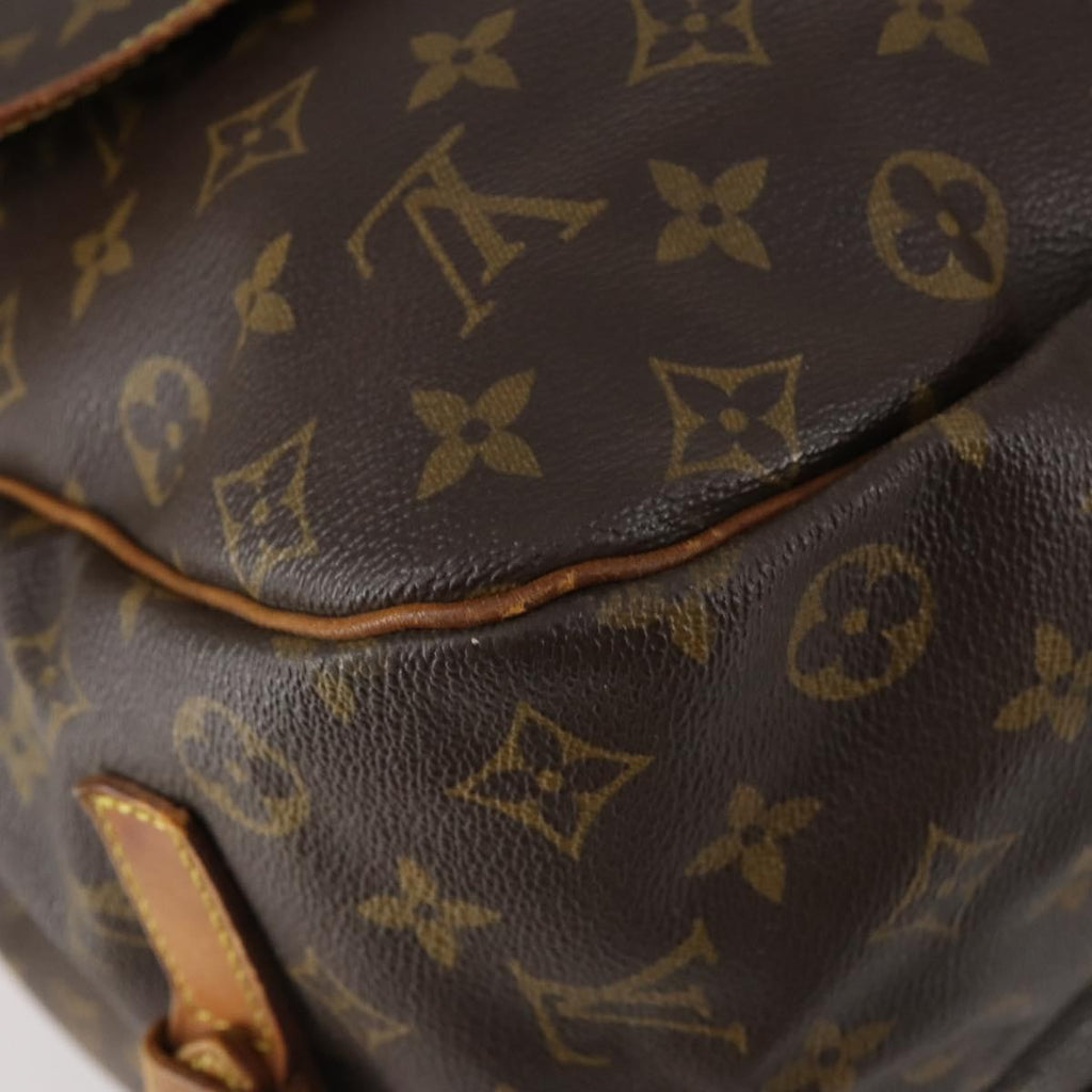 Louis Vuitton Saumur Handbag Monogram Canvas Brown Canvas Shoulder Bag Bag (Pre-Owned)