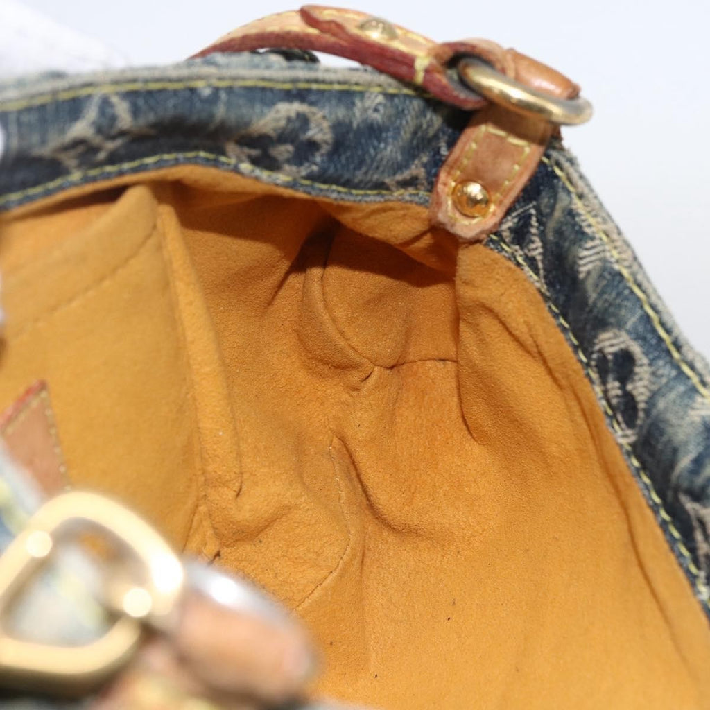 Louis Vuitton Pleaty Raye Handbag Striped Monogram Denim Blue Denim_Jeans Shoulder Bag Bag (Pre-Owned)