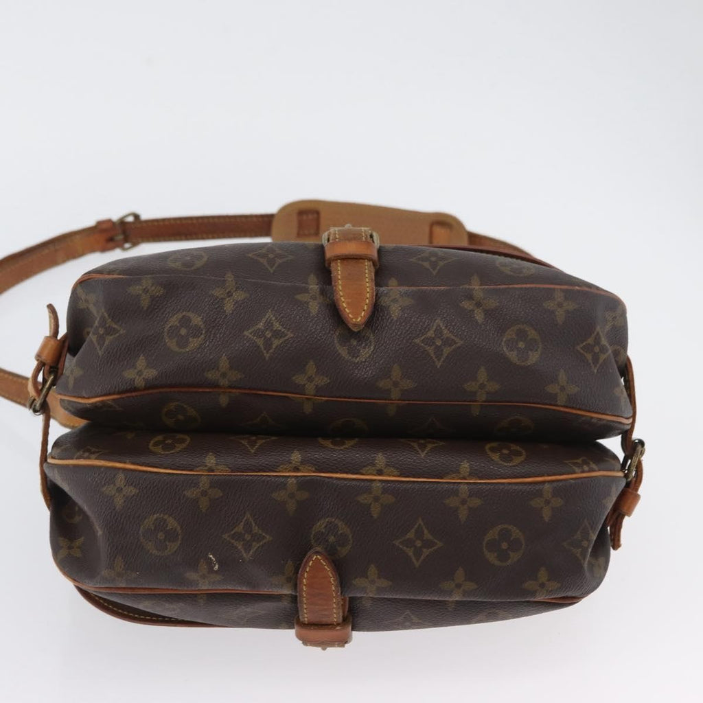 Louis Vuitton Saumur Handbag Monogram Canvas Brown Canvas Shoulder Bag Bag (Pre-Owned)