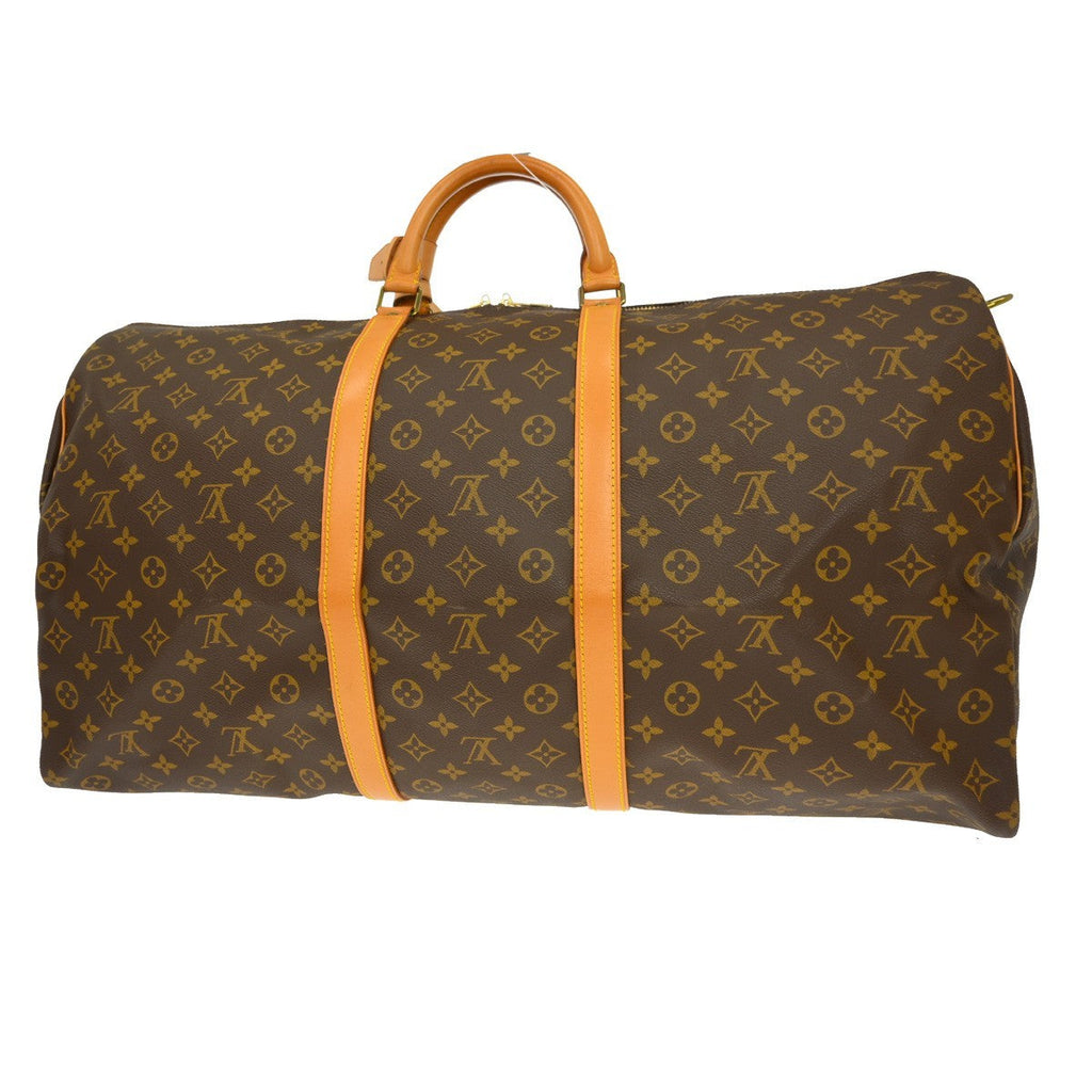 Louis Vuitton Keepall Bandouliere Bag Monogram Canvas Brown Canvas Travel Bag Bag (Pre-Owned)