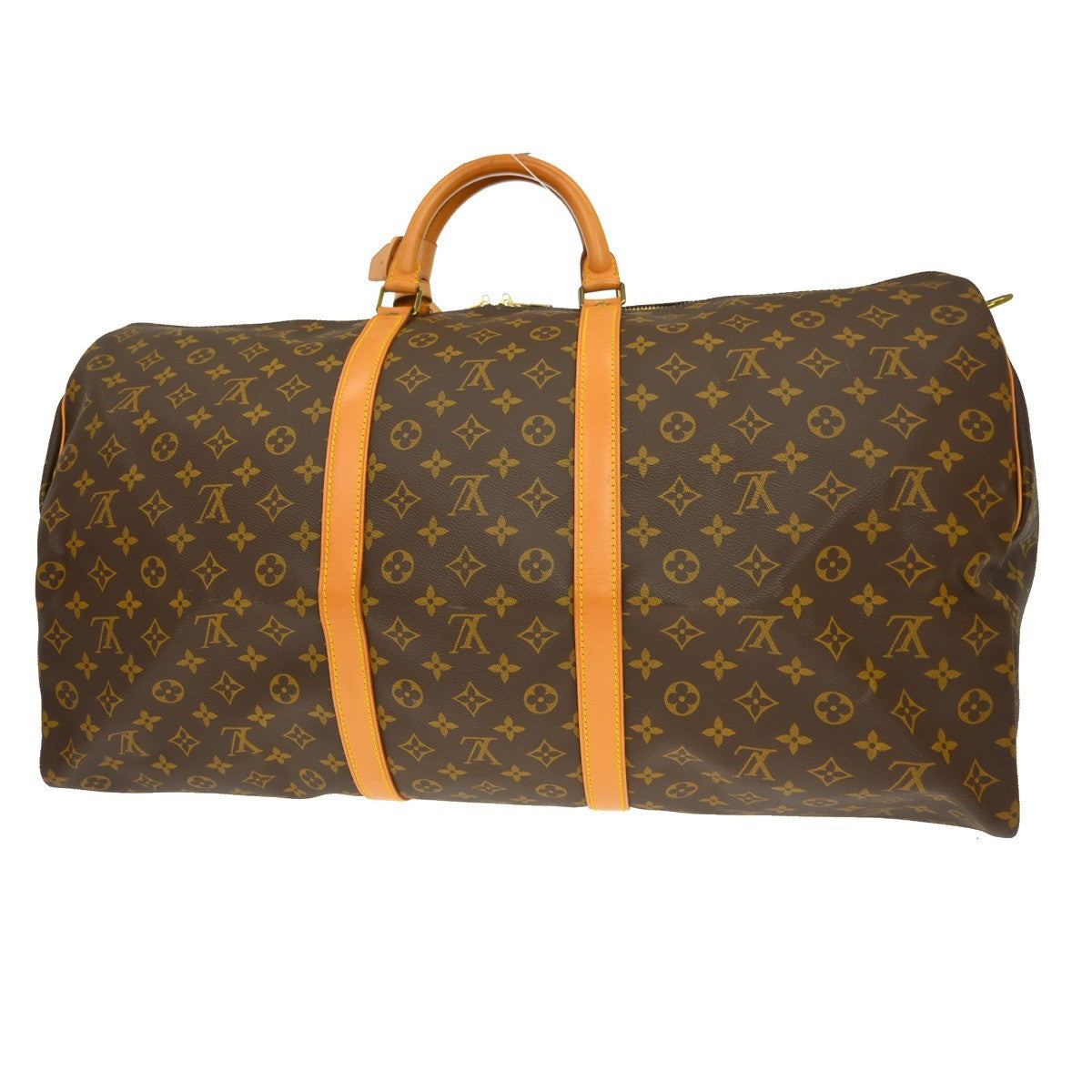 Louis Vuitton Keepall Bandouliere Bag Monogram Canvas Brown Canvas Travel Bag Bag (Pre-Owned)