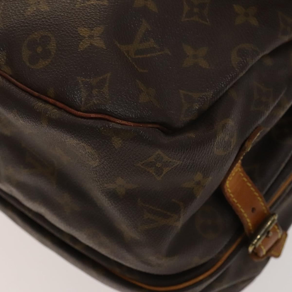 Louis Vuitton Saumur Handbag Monogram Canvas Brown Canvas Shoulder Bag Bag (Pre-Owned)