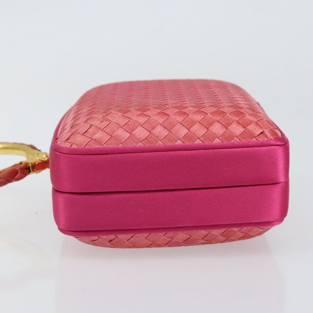 Bottega Veneta Intrecciato Clutch Bag Satin Pink Satin Clutche & Pouche Bag (Pre-Owned)
