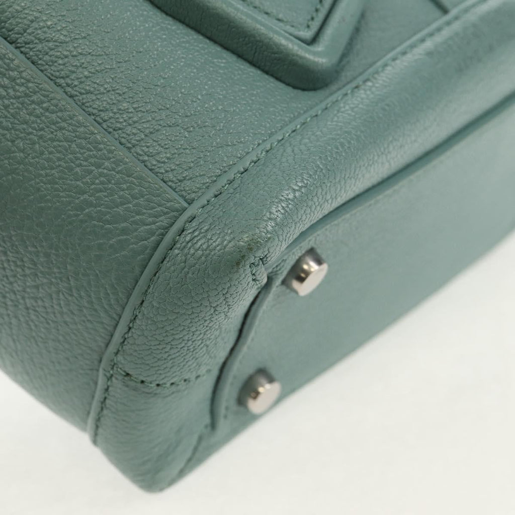Bottega Veneta Arco Bag Maxi Intrecciato Leather Green Leather Handbag (Pre-Owned)