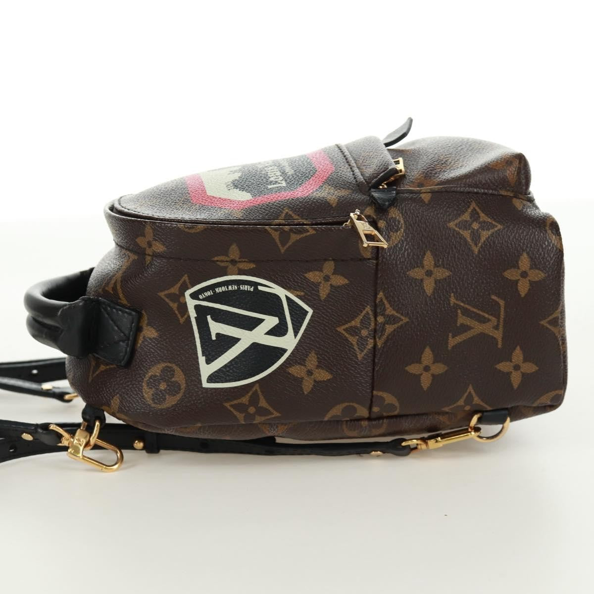Louis Vuitton Palm Springs Backpack Limited Edition World Tour Monogram Canvas Brown Canvas Backpack Bag (Pre-Owned)
