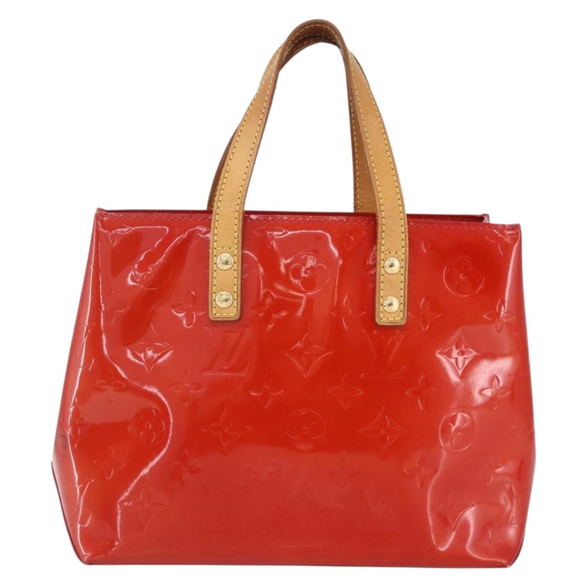 Louis Vuitton Reade Handbag Monogram Vernis Red Patent_Leather Handbag (Pre-Owned)