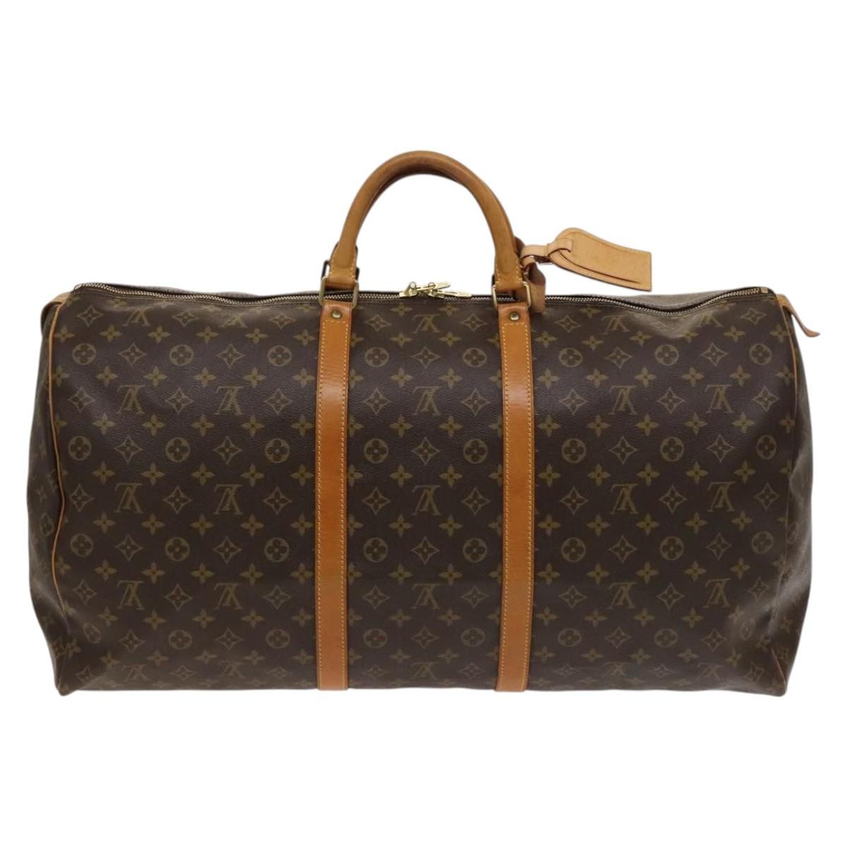 Louis Vuitton Keepall Bag Monogram Canvas Brown Canvas Travel Bag Bag (Pre-Owned)