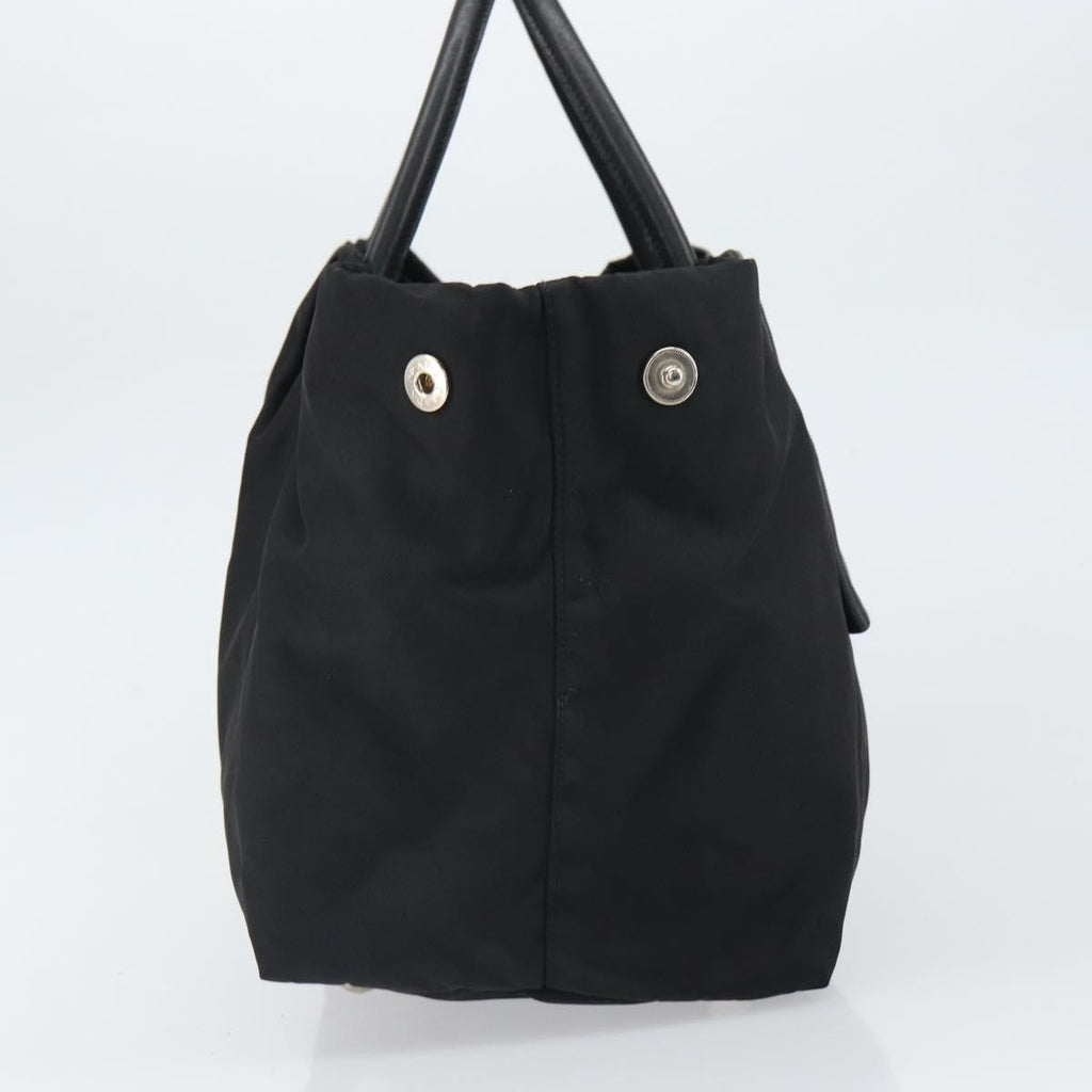 Prada Bow Tote Tessuto With Leather Black Nylon Tote Bag Bag (Pre-Owned)