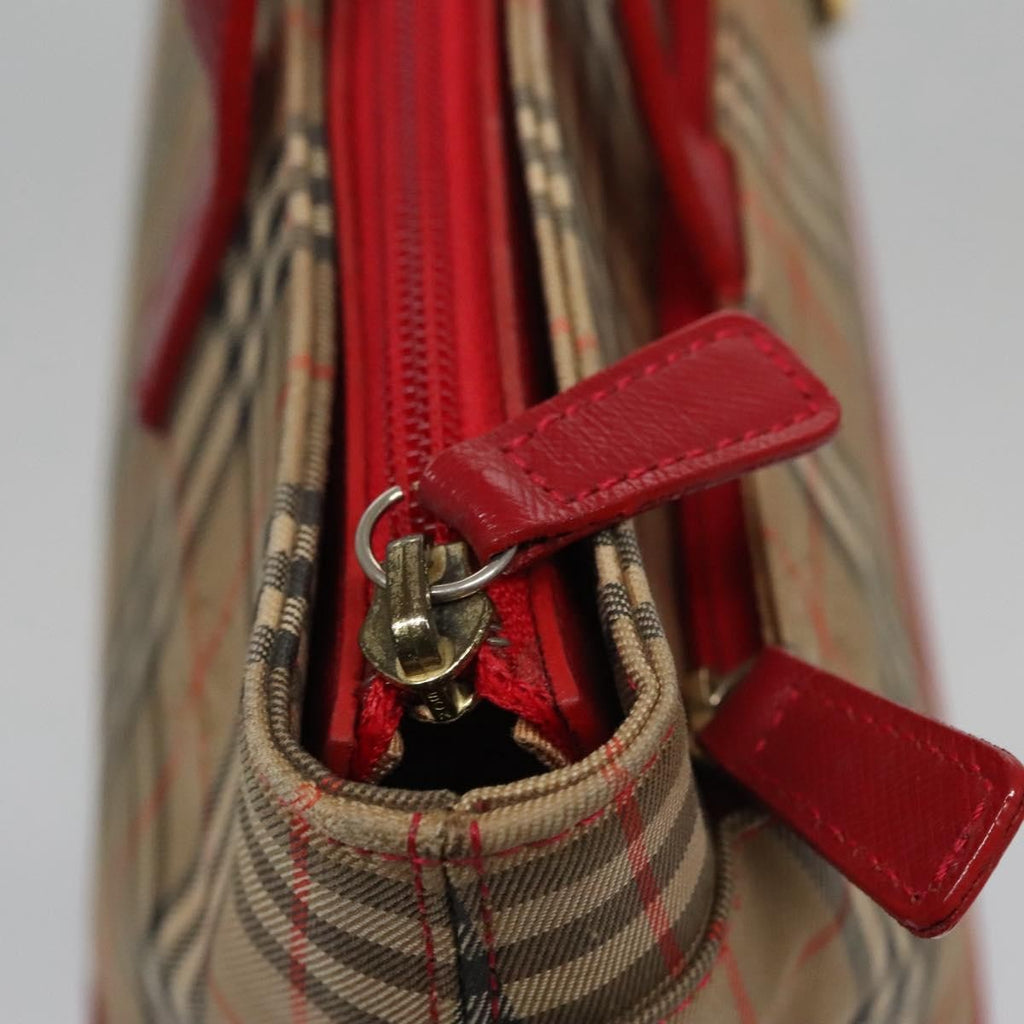 Burberry Nova Check Handbag Nova Check Canvas And Leather Beige Canvas Handbag (Pre-Owned)