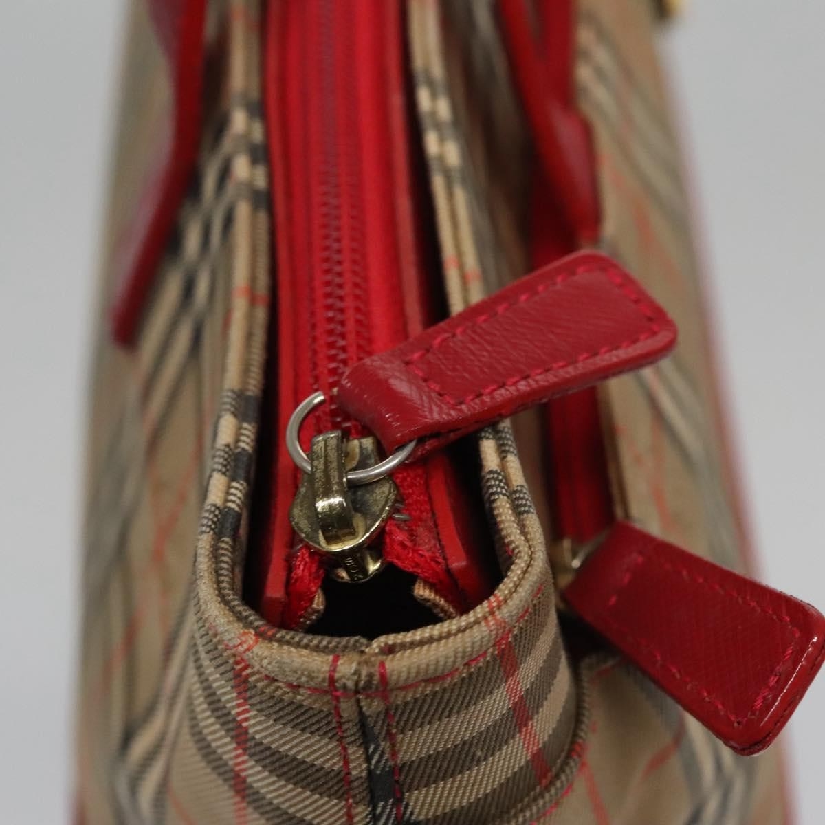 Burberry Nova Check Handbag Nova Check Canvas And Leather Beige Canvas Handbag (Pre-Owned)