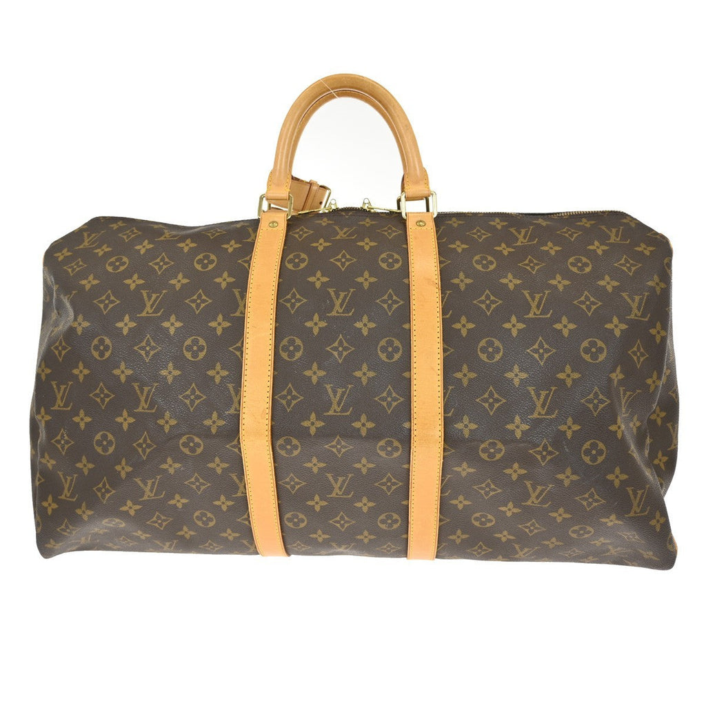 Louis Vuitton Keepall Bag Monogram Canvas Brown Canvas Travel Bag Bag (Pre-Owned)