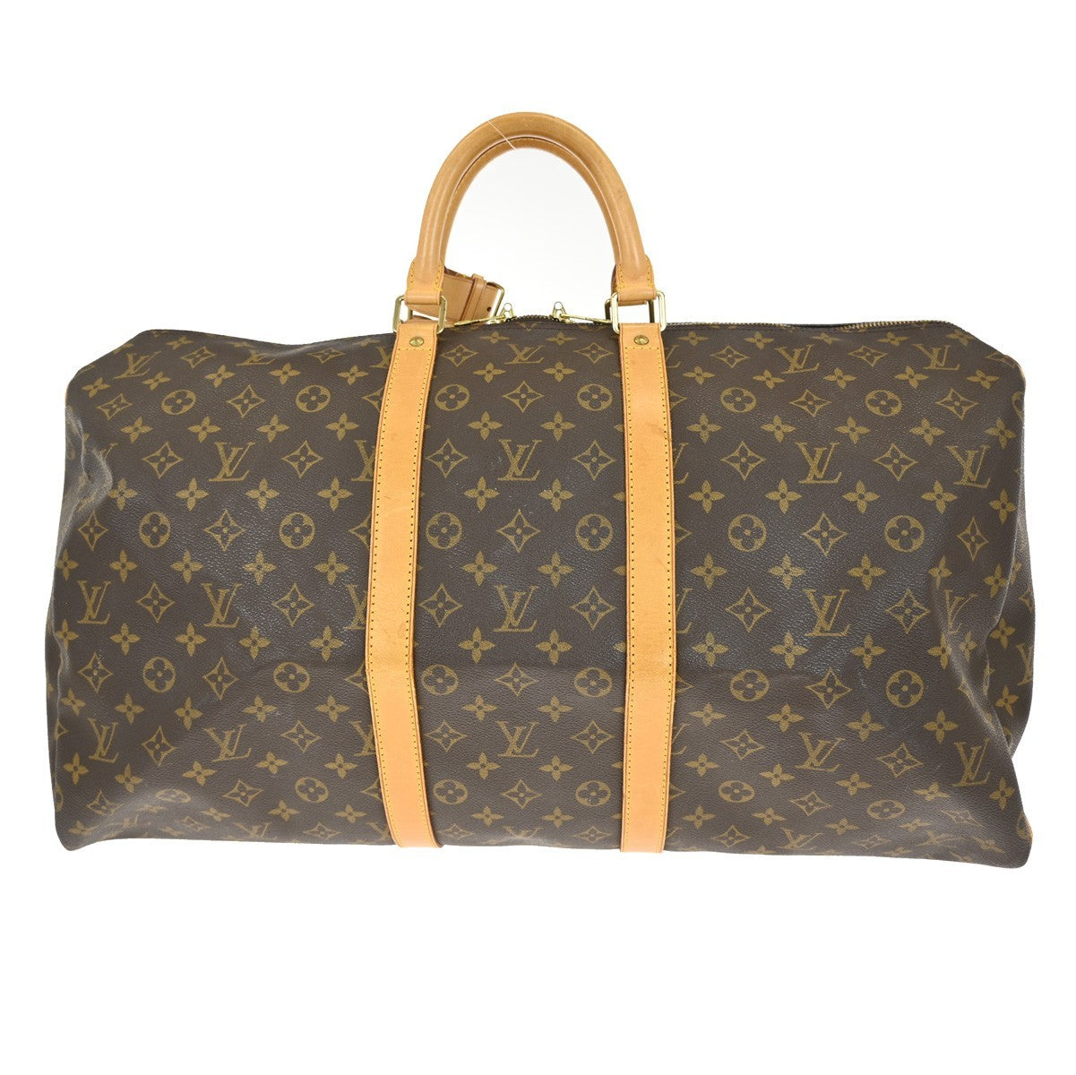Louis Vuitton Keepall Bag Monogram Canvas Brown Canvas Travel Bag Bag (Pre-Owned)
