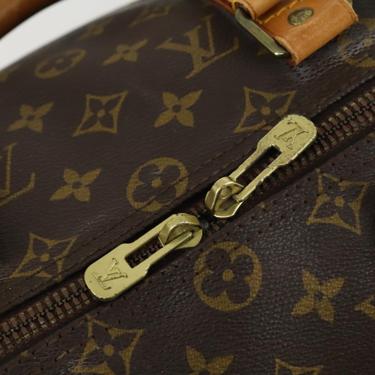 Louis Vuitton Keepall Bag Monogram Canvas Brown Canvas Travel Bag Bag (Pre-Owned)