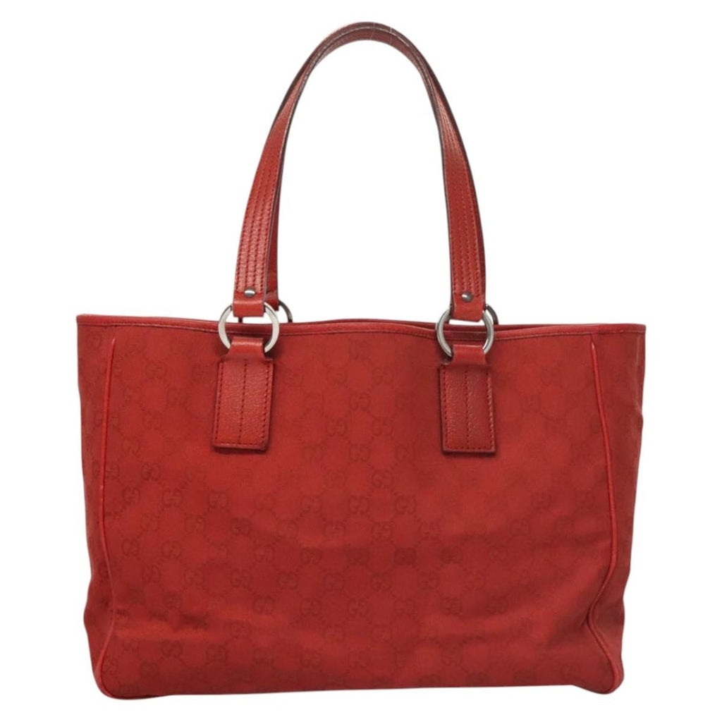 Gucci Vintage Open Tote Gg Canvas Red Canvas Tote Bag Bag (Pre-Owned)