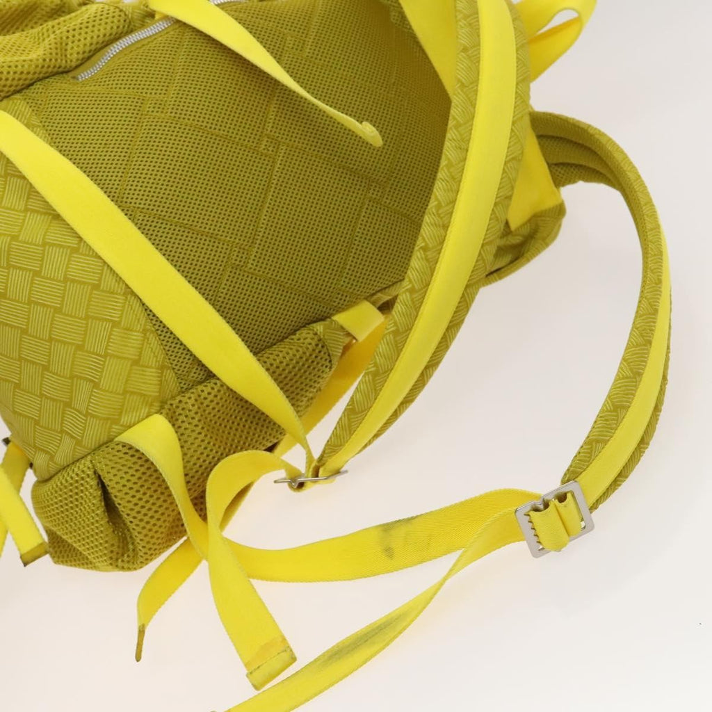 Bottega Veneta Vintage Backpack Nylon Yellow Nylon Backpack Bag (Pre-Owned)
