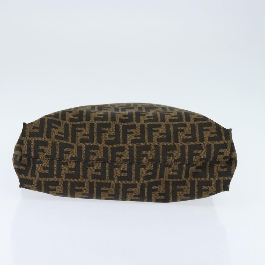 Fendi Open Shopping Tote Zucca Canvas Brown Canvas Tote Bag Bag (Pre-Owned)