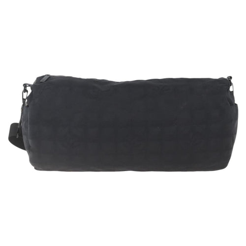 Chanel Travel Line Boston Bag Nylon Black Nylon Travel Bag Bag (Pre-Owned)