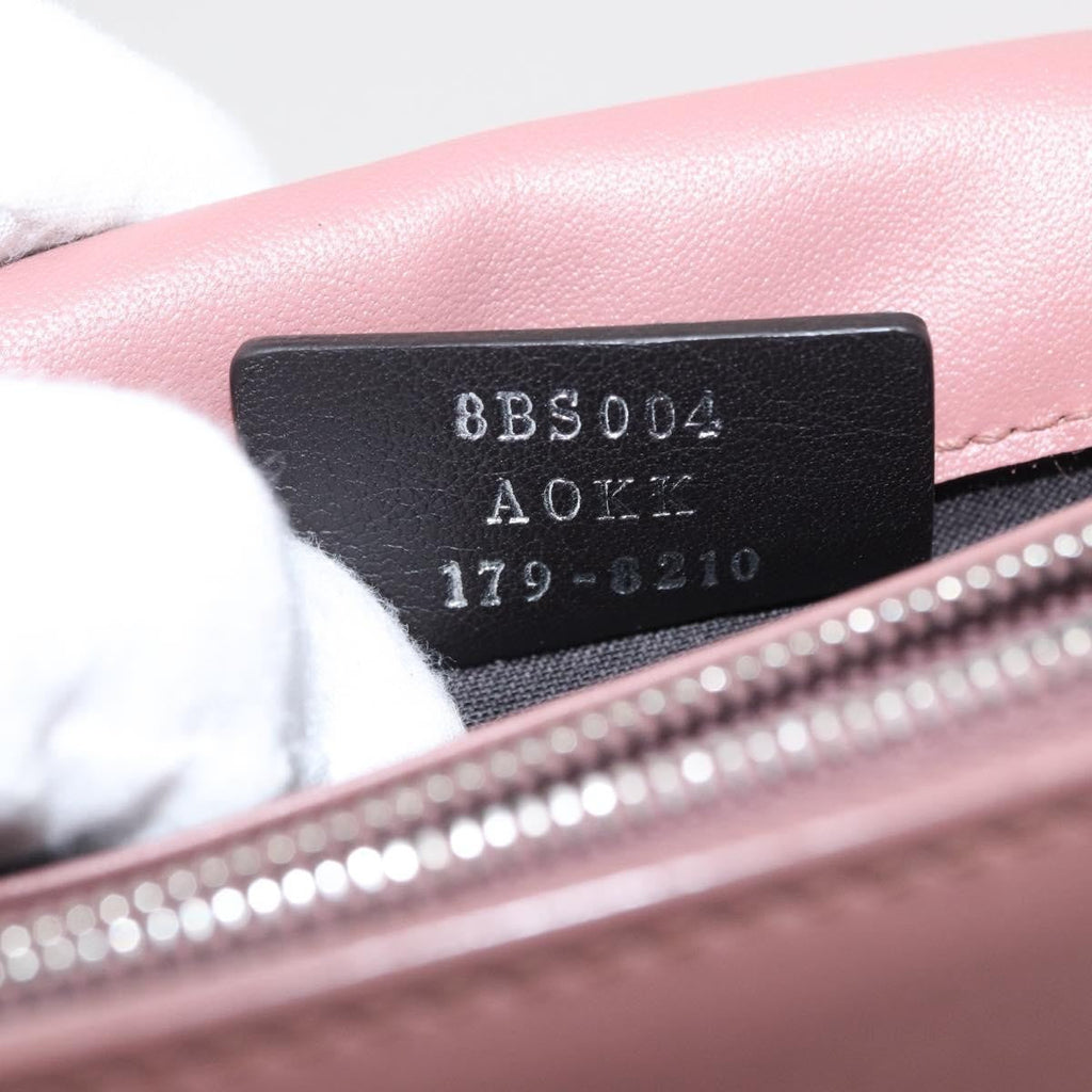 Fendi F Is Fendi Wallet On Chain Leather Pink Leather Shoulder Bag Bag (Pre-Owned)