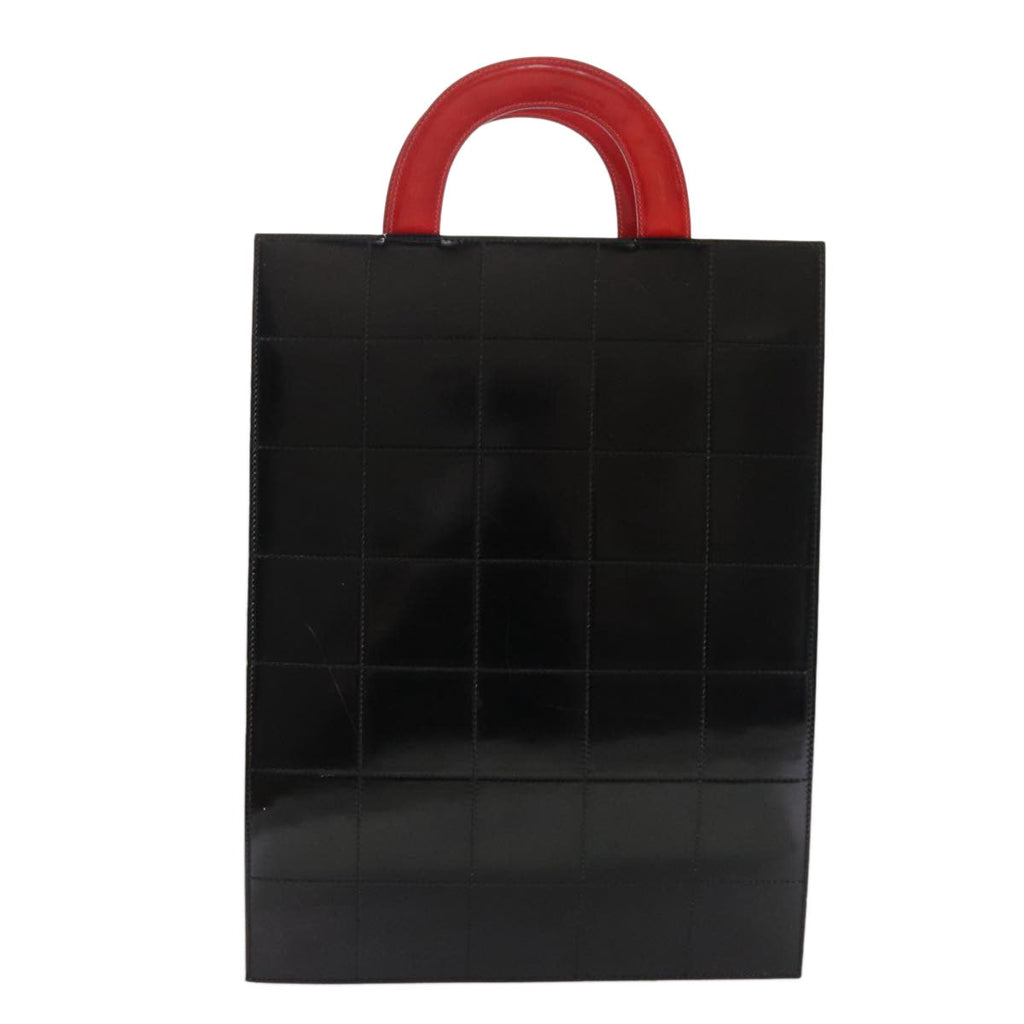 Chanel Vintage Portrait Tote Printed Leather And Quilted Patent Red Leather Tote Bag Bag (Pre-Owned)