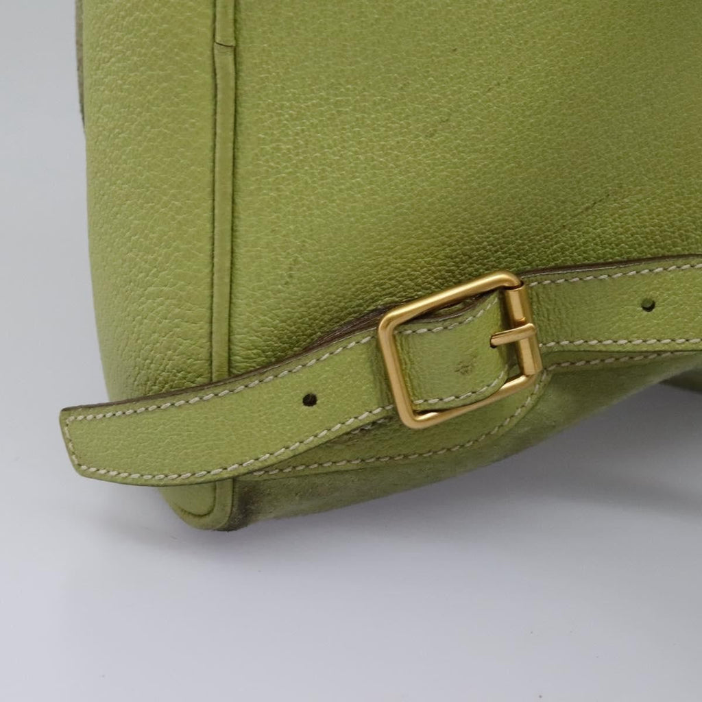 Gucci Gucci Bamboo Backpack Daim Green Suede Backpack Bag (Pre-Owned)