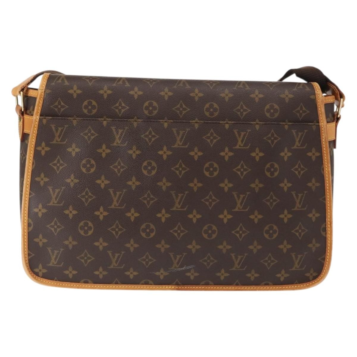 Louis Vuitton Sac Gibeciere Messenger Bag Monogram Canvas Brown Canvas Shoulder Bag Bag (Pre-Owned)