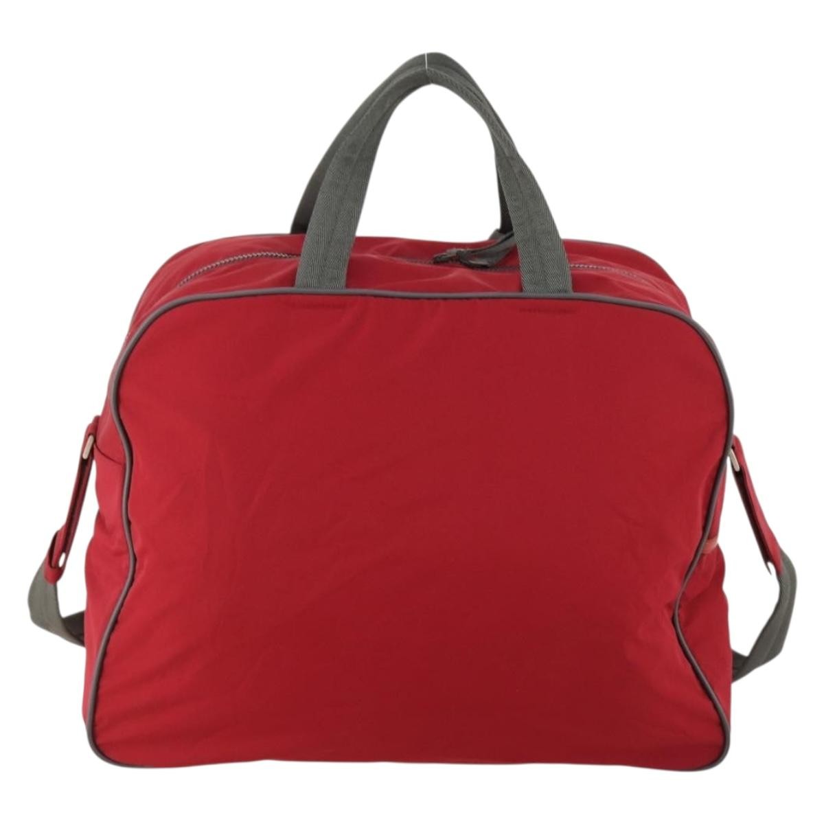 Prada Sport Line Boston Bag Nylon Red Nylon Travel Bag Bag (Pre-Owned)